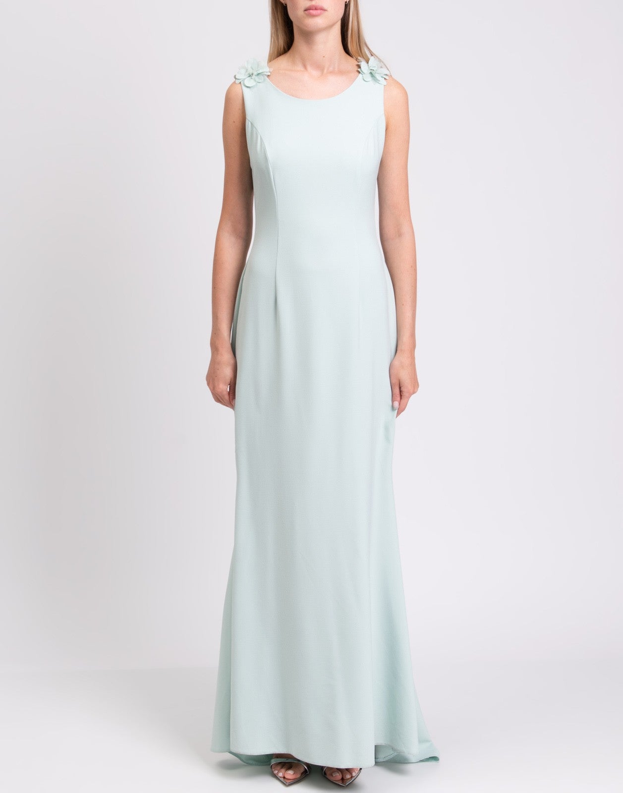 MONCHO HEREDIA Flower-Embellished Maxi Dress
