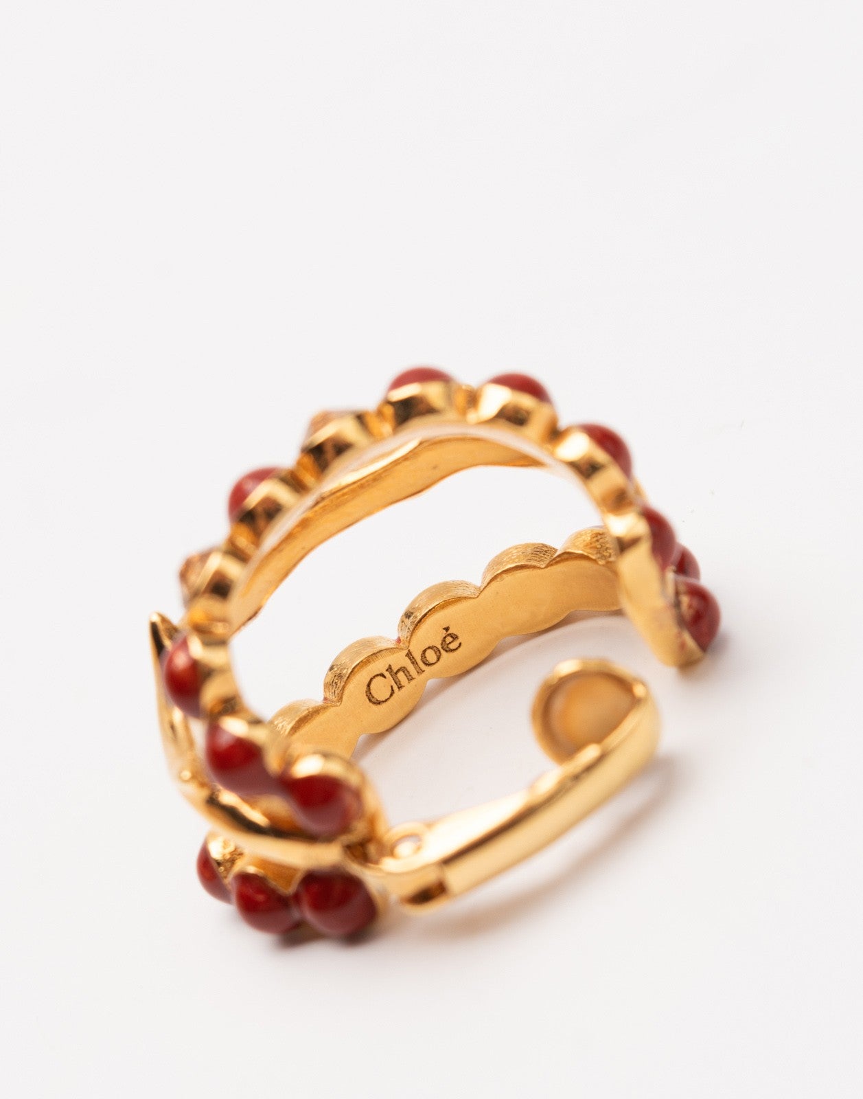 Chloé Triple Hoop Rhinestone Clip-On Earrings