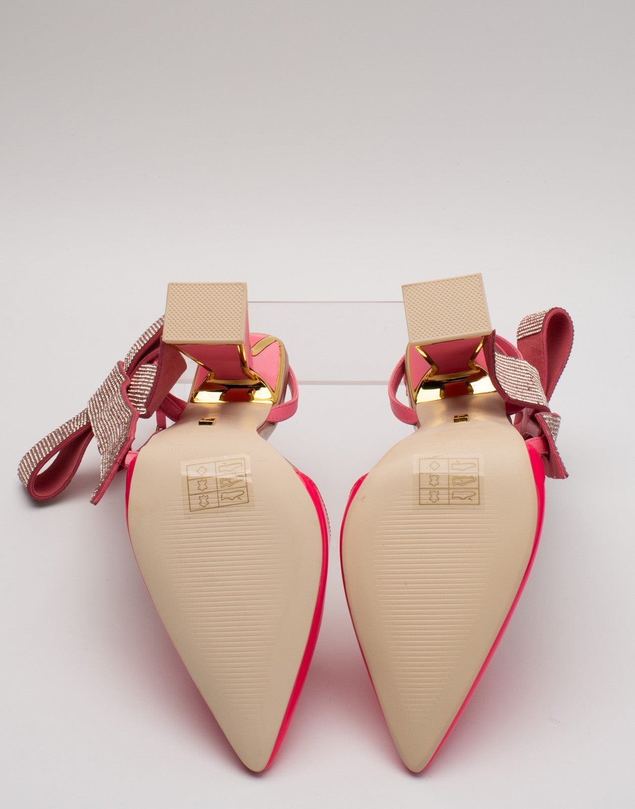 KAT MACONIE Patent Leather Rhinestone Bow Shoes