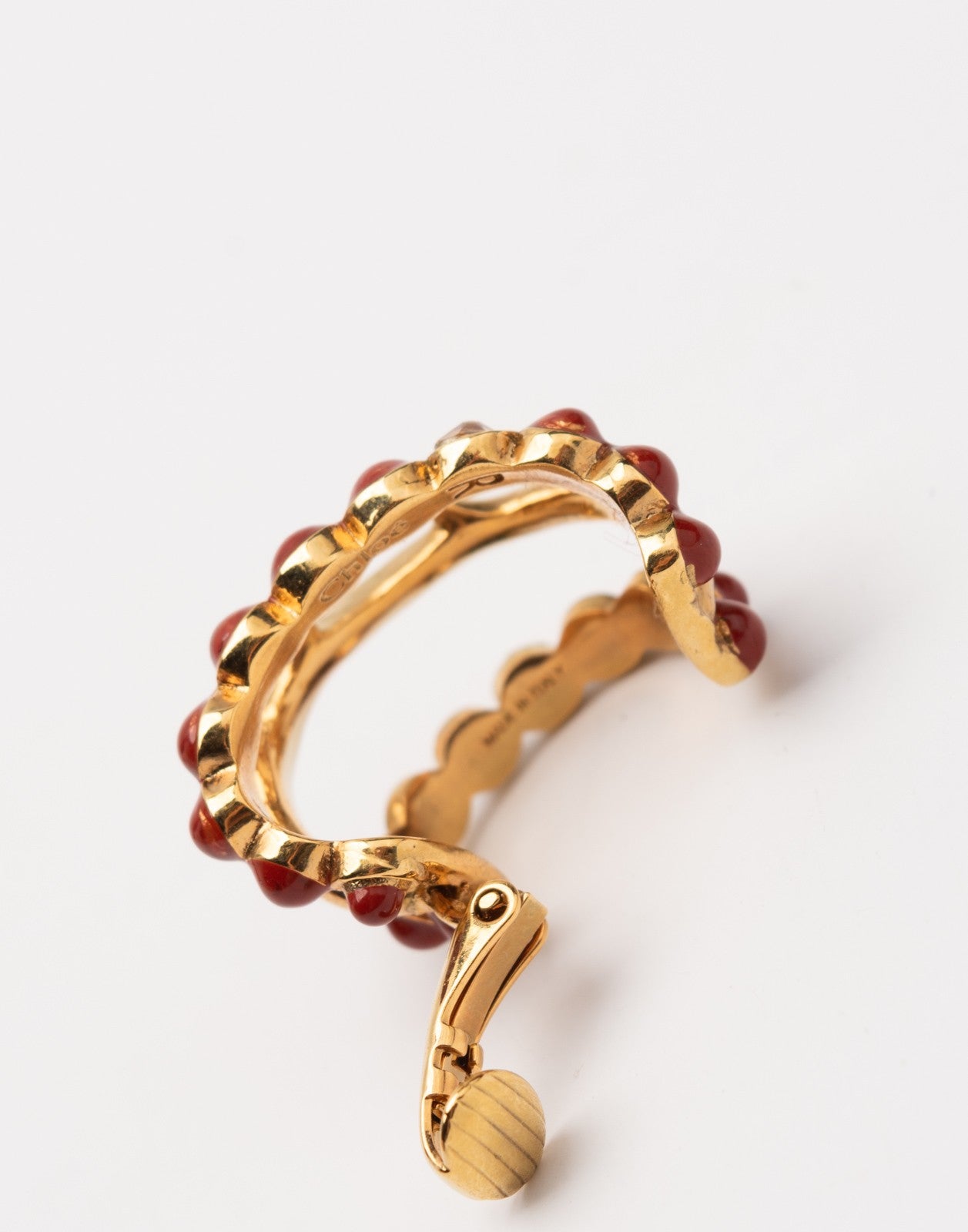 Chloé Triple Hoop Rhinestone Clip-On Earrings