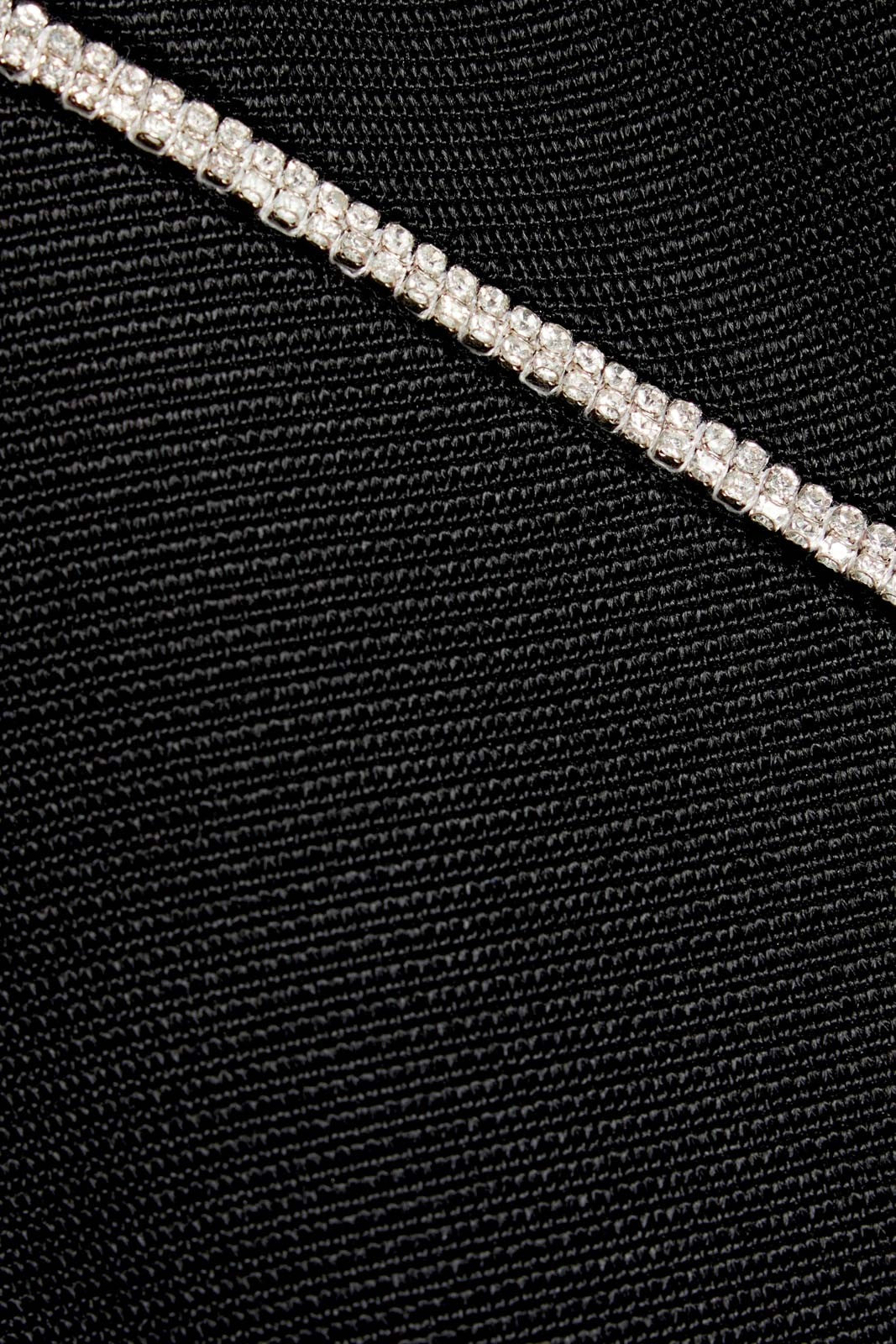 GALVAN LONDON Cord Gown Rhinestones High Slit