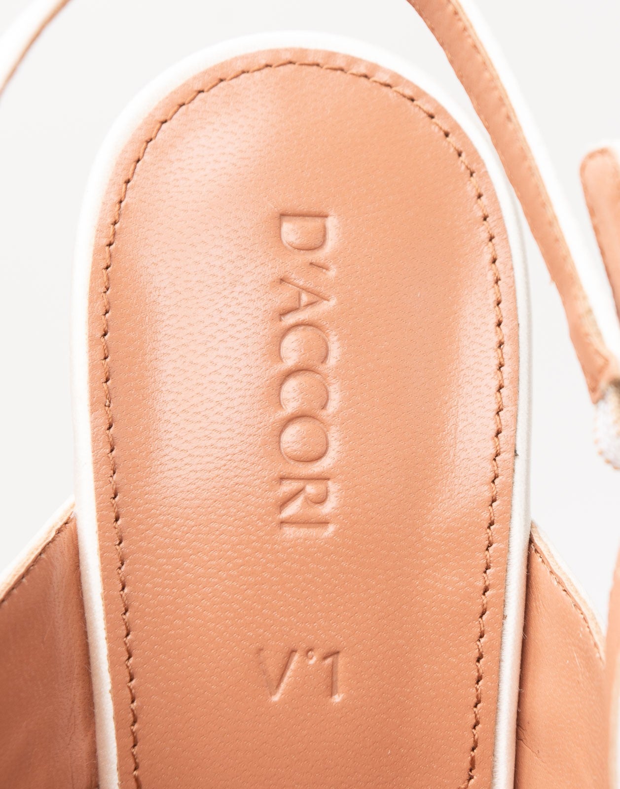 D'ACCORI Belle Slingback Sandals Geometric Heel