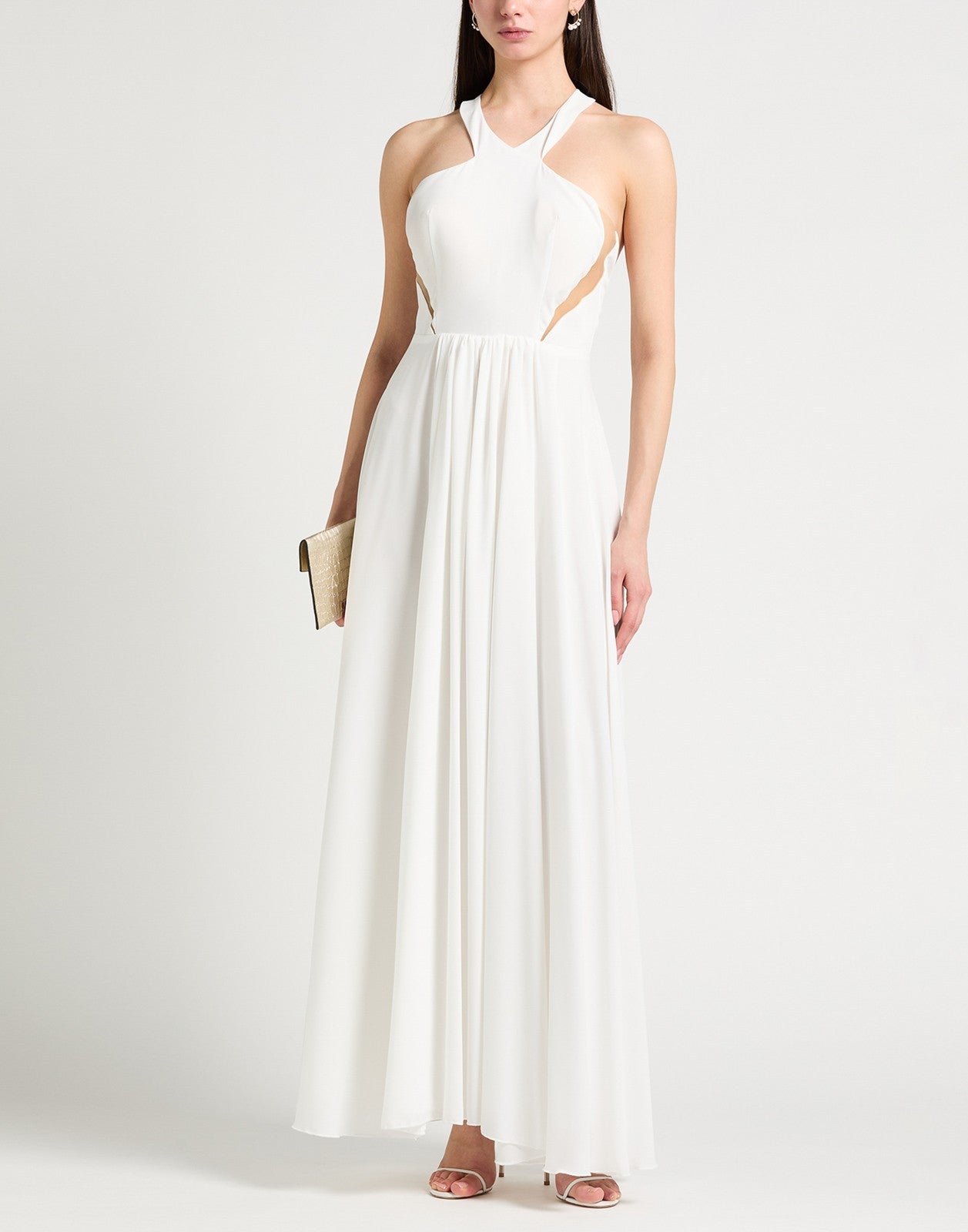 CARLA RUIZ Lined Flared Maxi Dress