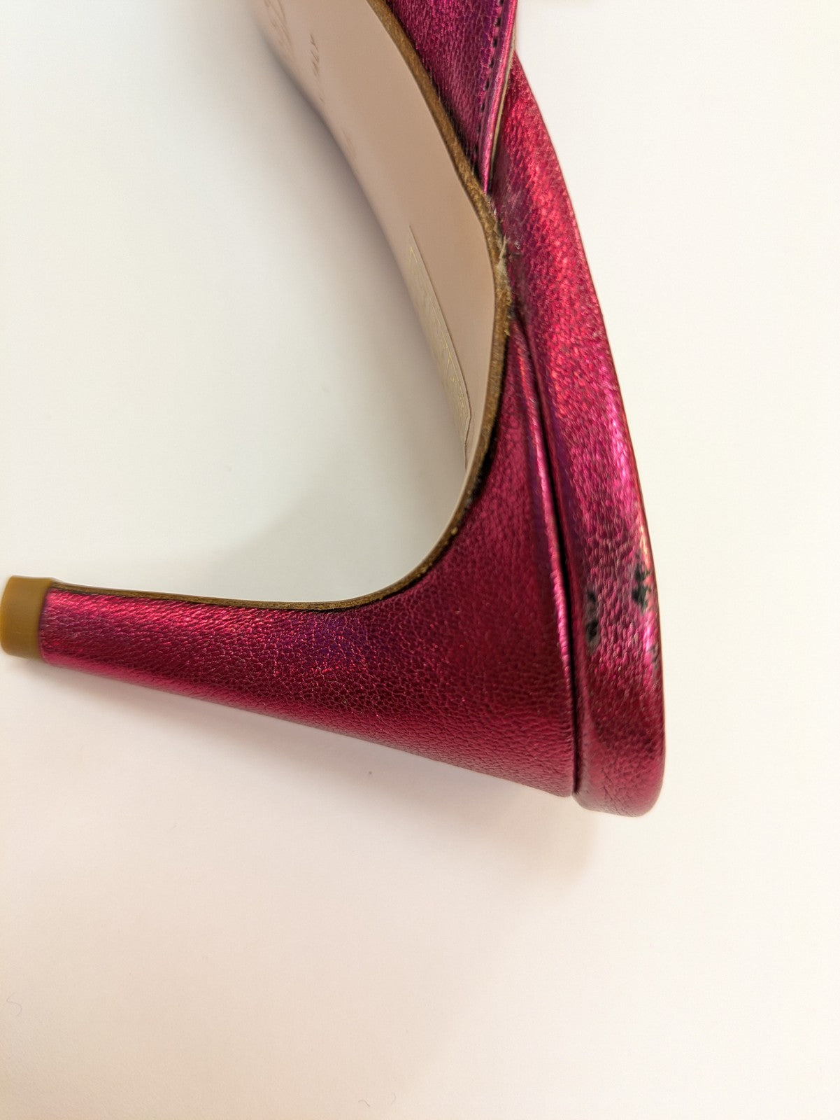 RED VALENTINO Pink Leather Mule Sandals