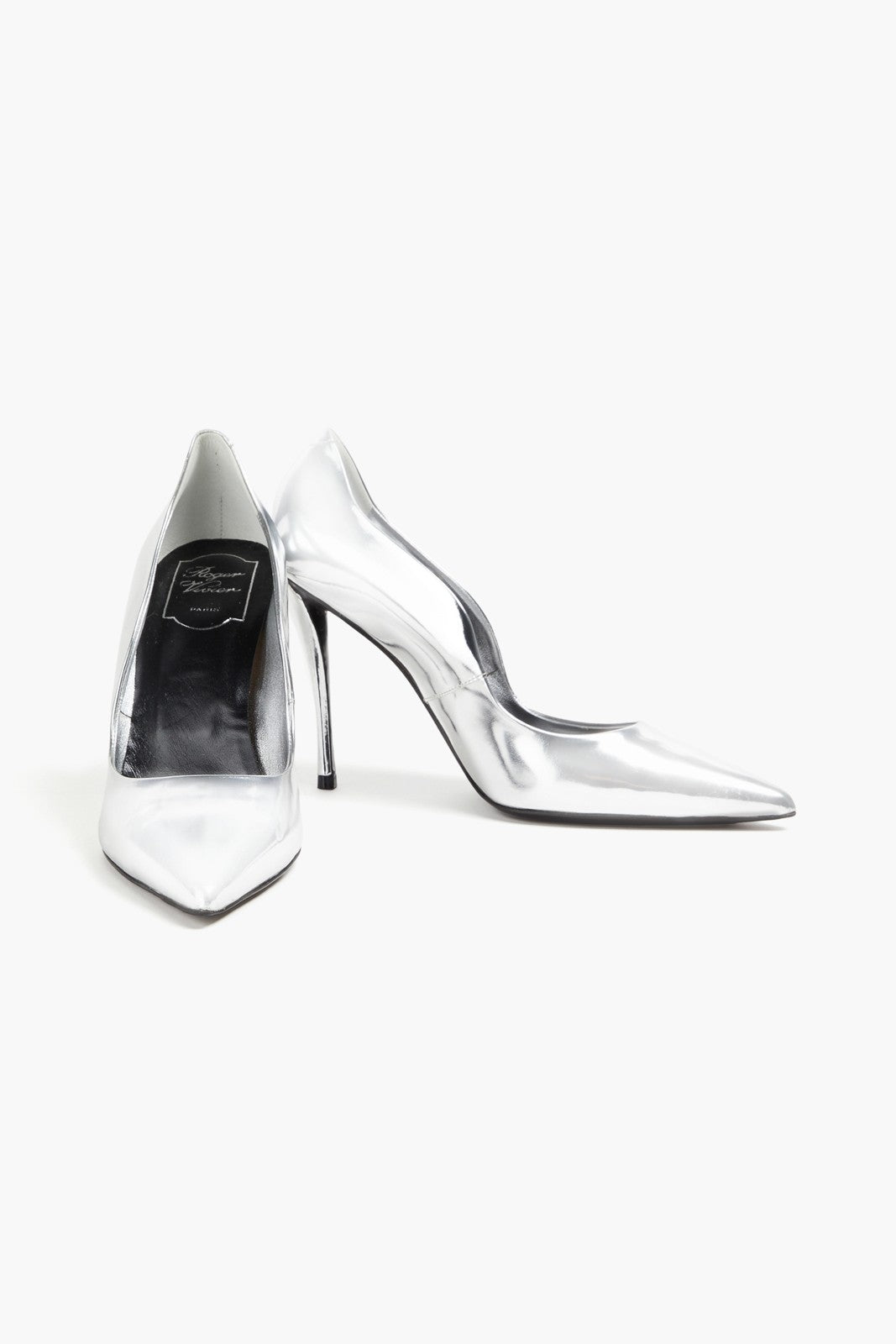 Roger Vivier Silver Leather “Court” Heels
