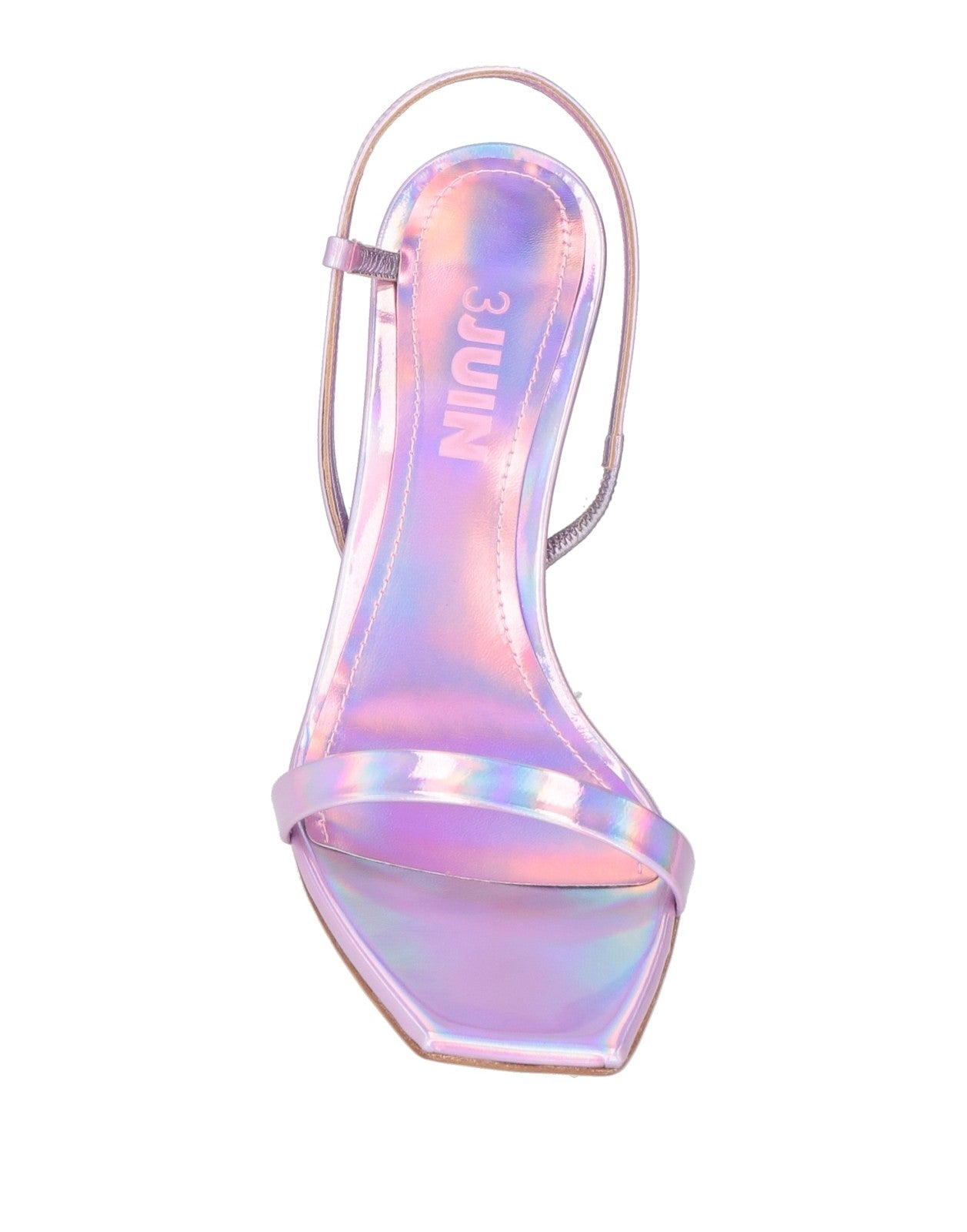 3JUIN Pink Leather Slingback Sandals
