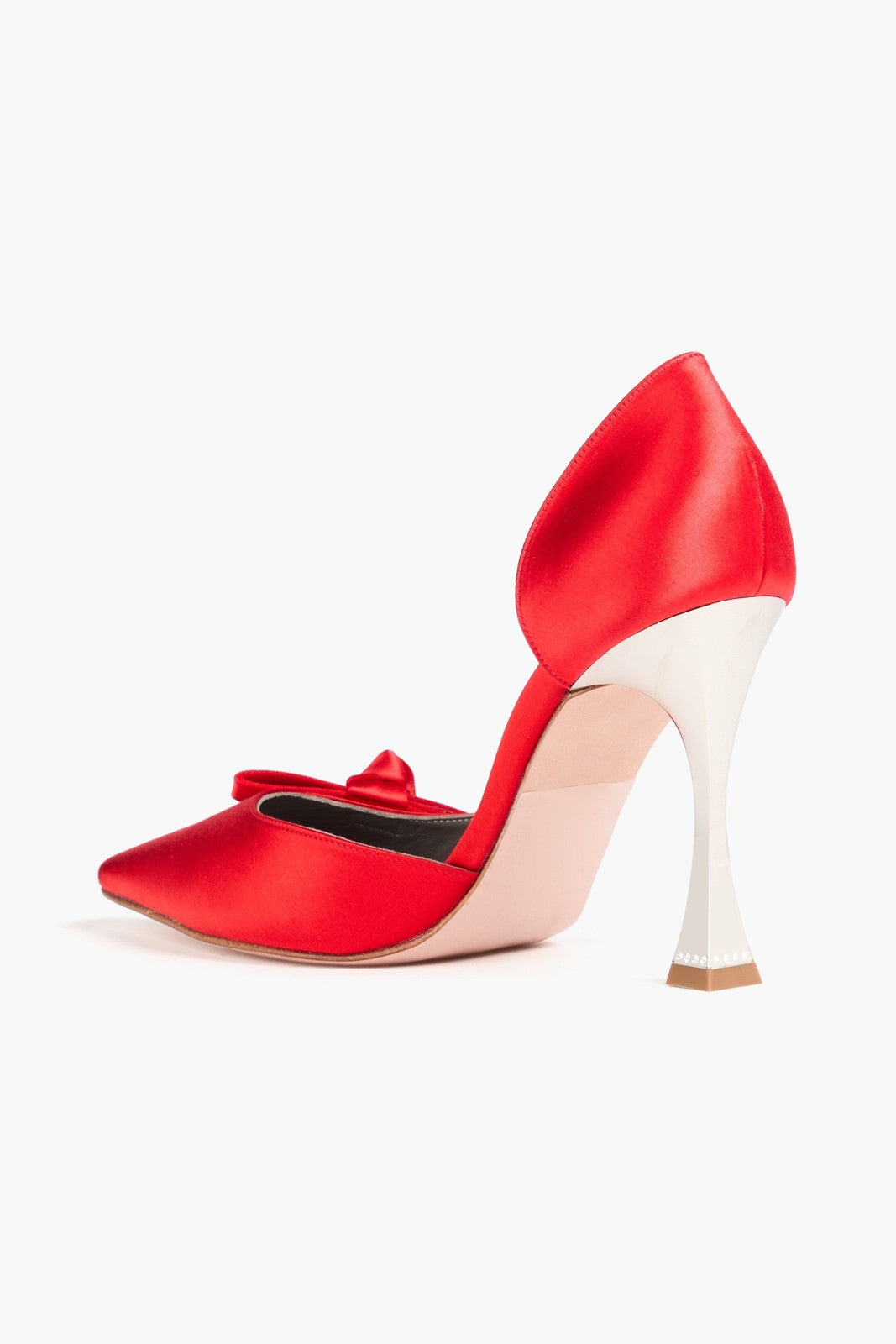GINA High-Heel Pumps, Red Viscose D’Orsay