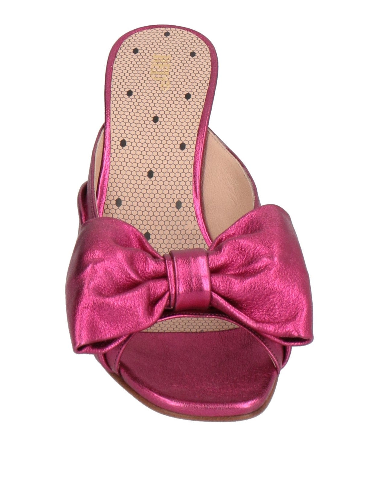 RED VALENTINO Pink Leather Mule Sandals