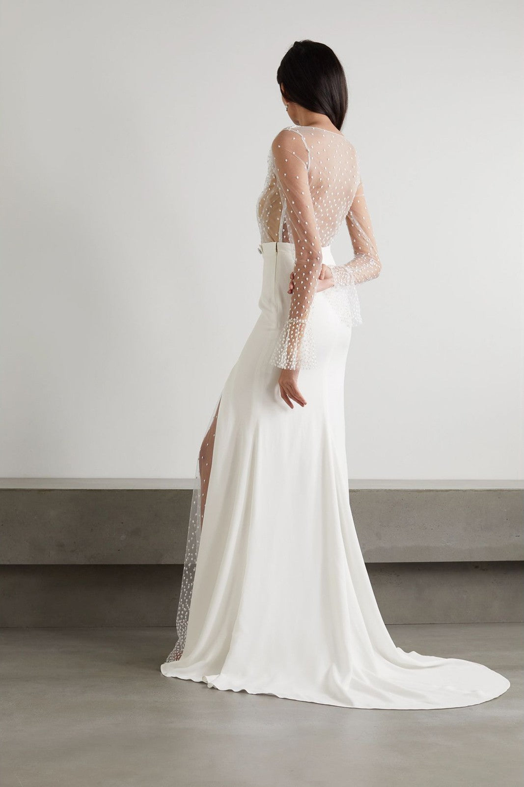Rime Arodaky Ivory Tulle Wedding Gown