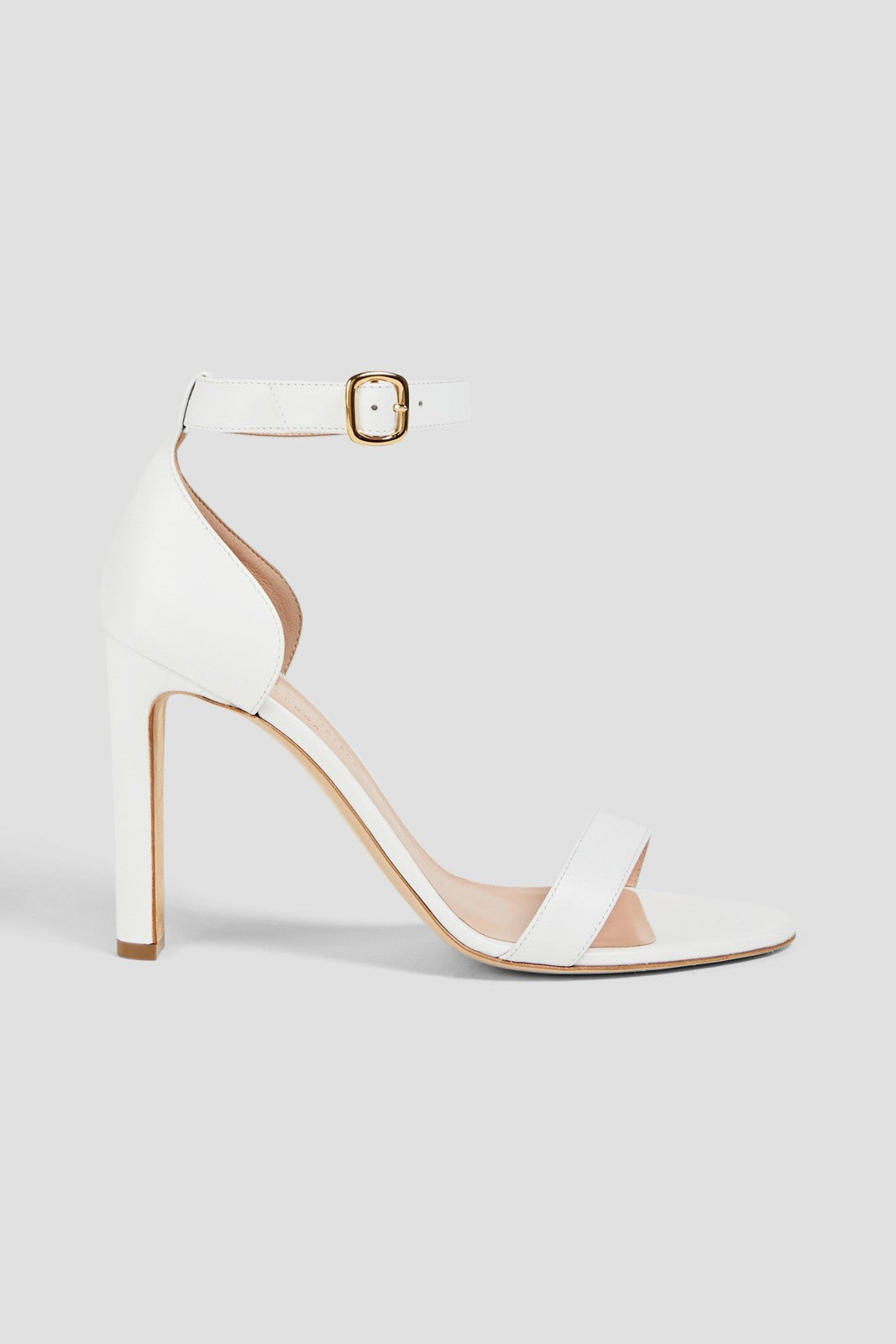 Rupert Sanderson White Leather Ankle-Wrap Sandals