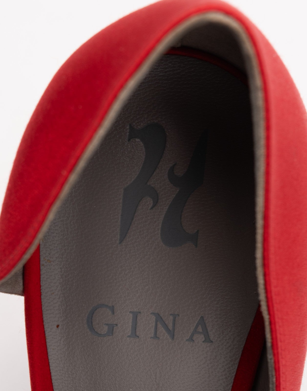 GINA High-Heel Pumps, Red Viscose D’Orsay