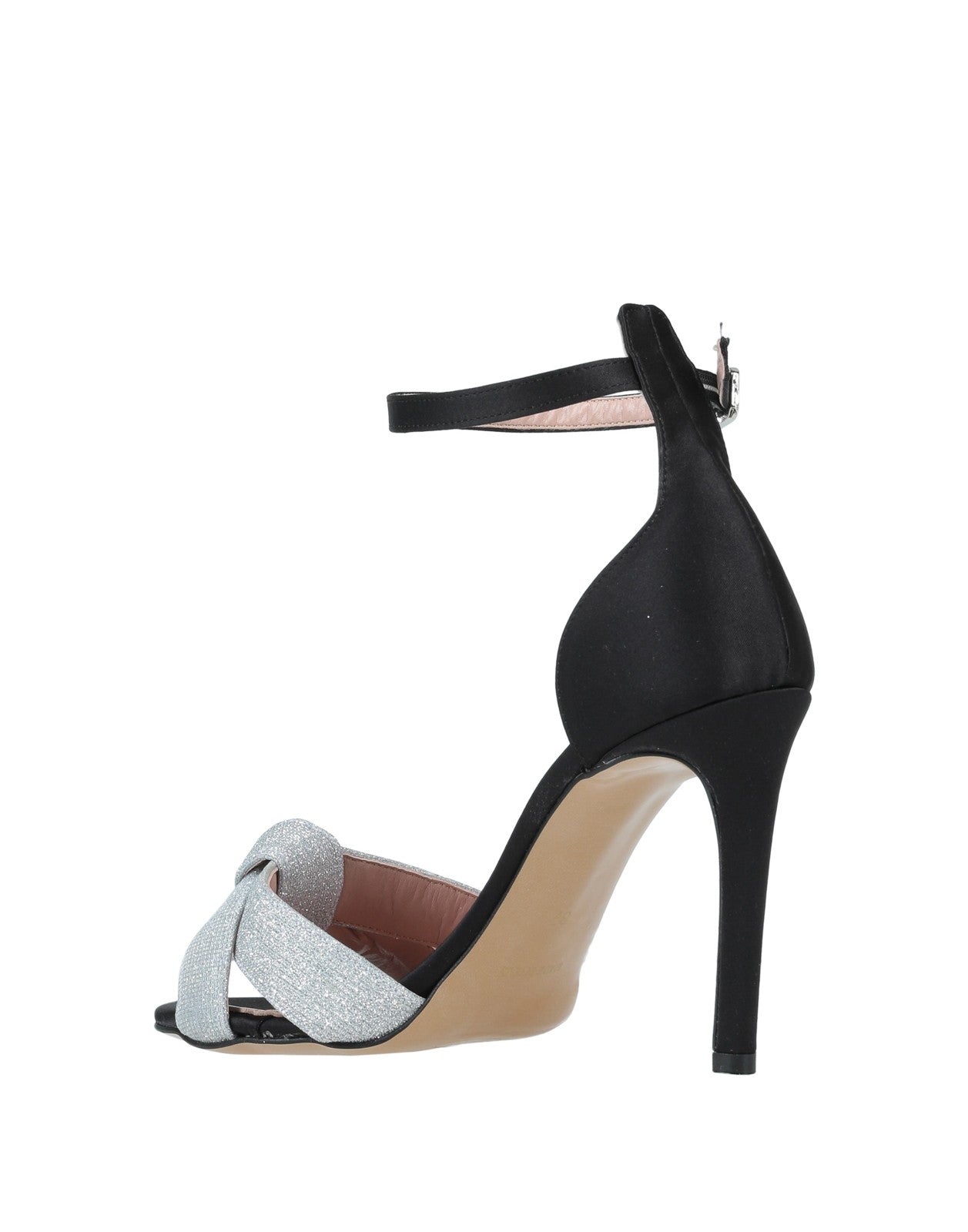 SLO ISABELLA LORUSSO Black Glitter D’Orsay Ankle-Strap Sandals