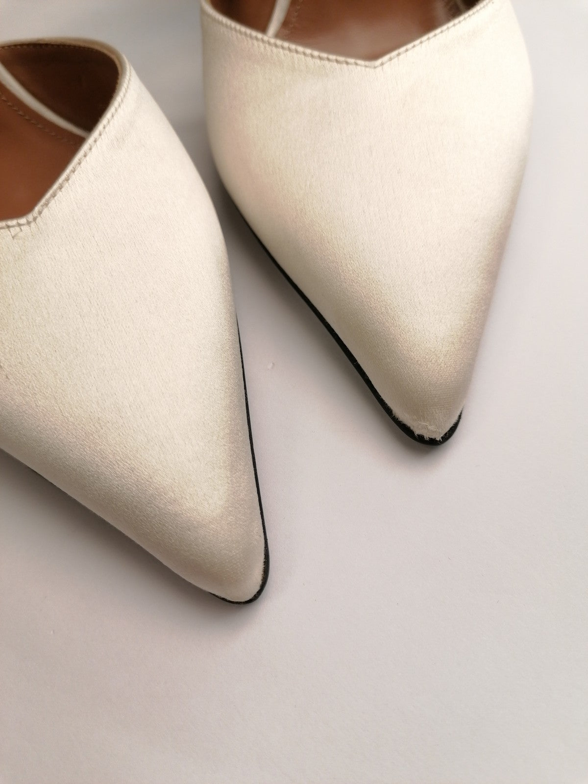D’ACCORI "Saturn" White Rhinestone Slingback Sandals