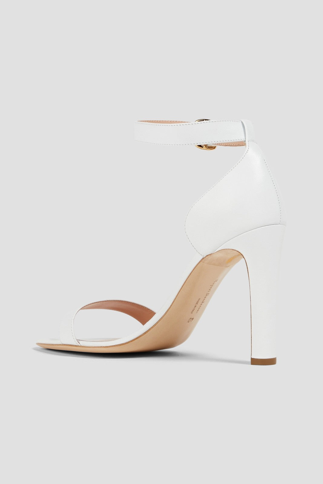 Rupert Sanderson White Leather Ankle-Wrap Sandals