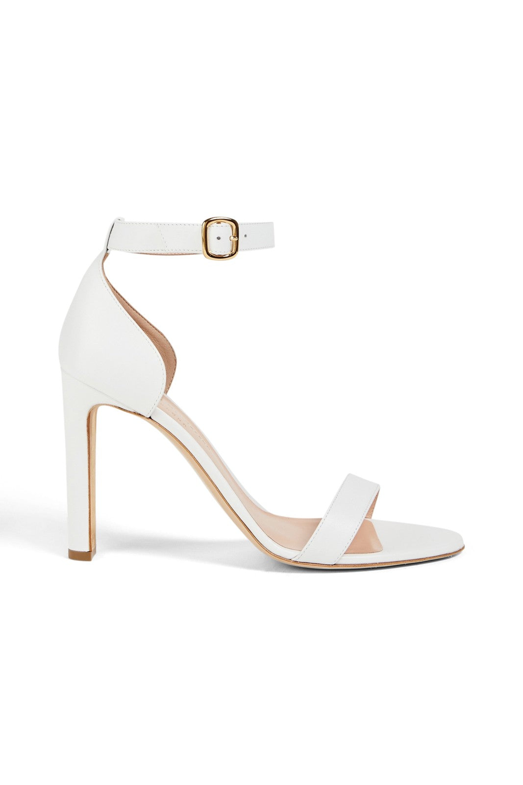 Rupert Sanderson White Leather Ankle-Wrap Sandals