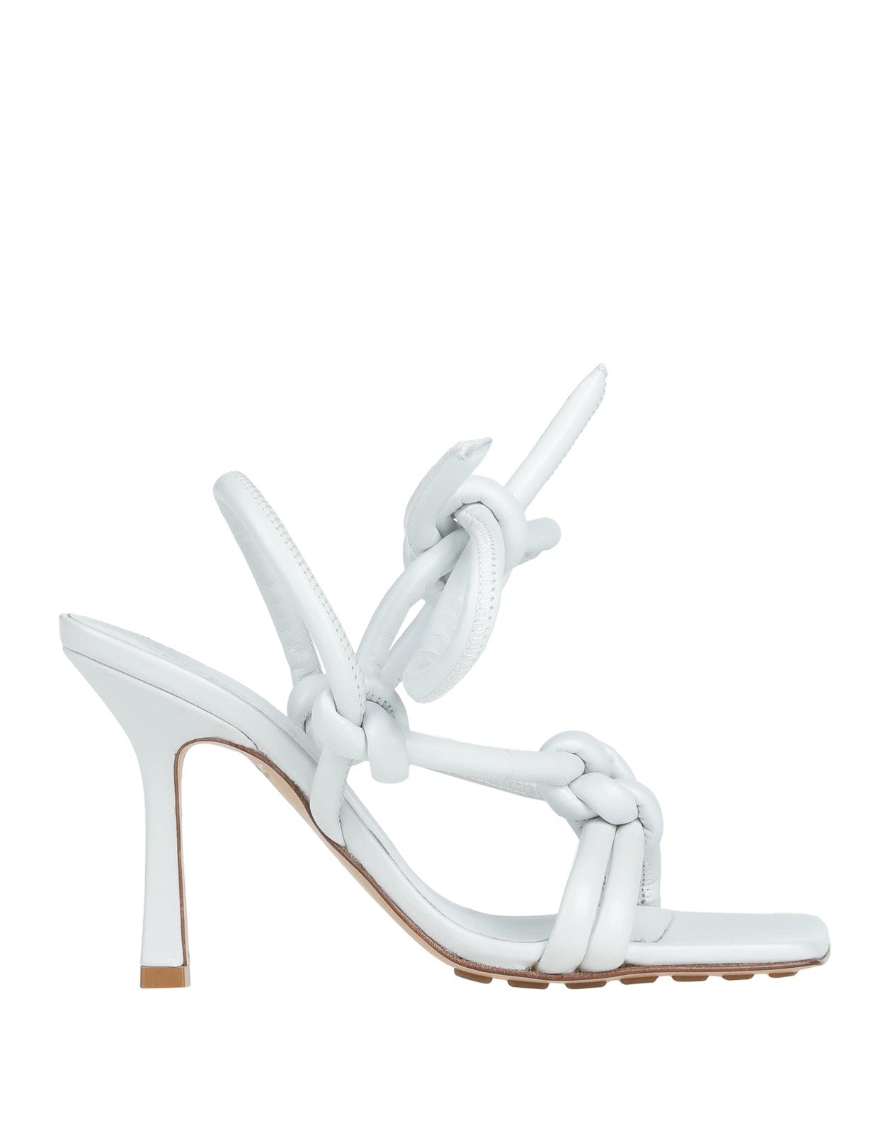 Bottega Veneta White Leather Strappy Sandals