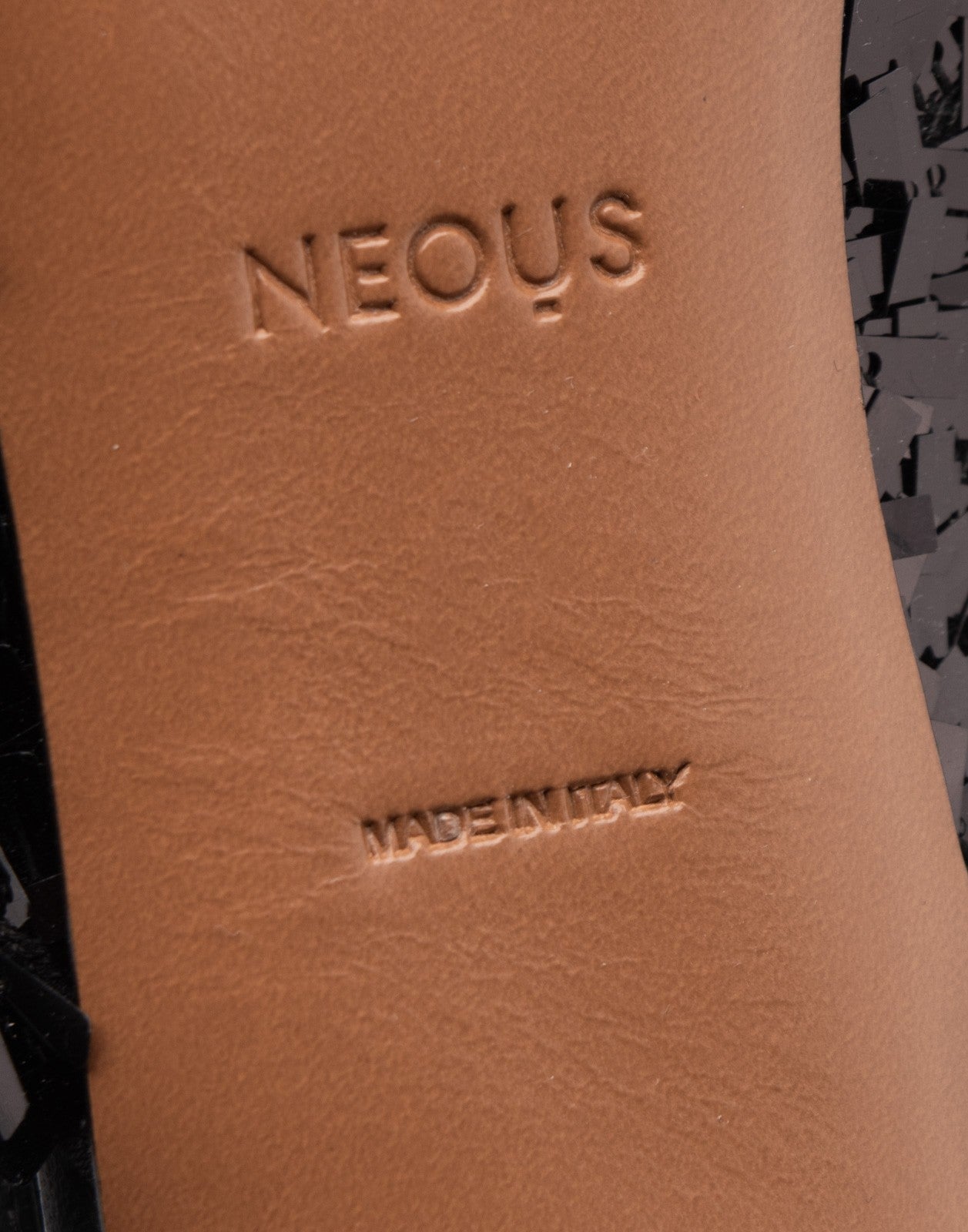 NEOUS Shoe NEOUS Black Sequined Slingback Heels