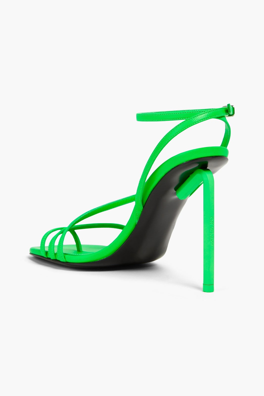 OFF-WHITE Shoes OFF-WHITE “Allen” Green Leather Ring-Toe Sandals