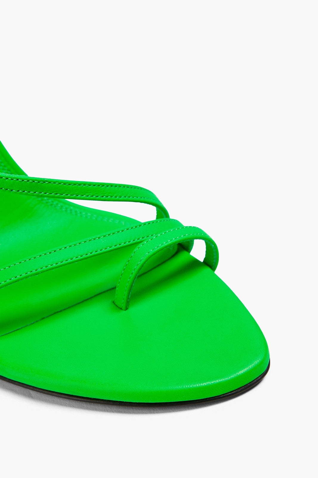 OFF-WHITE Shoes OFF-WHITE “Allen” Green Leather Ring-Toe Sandals