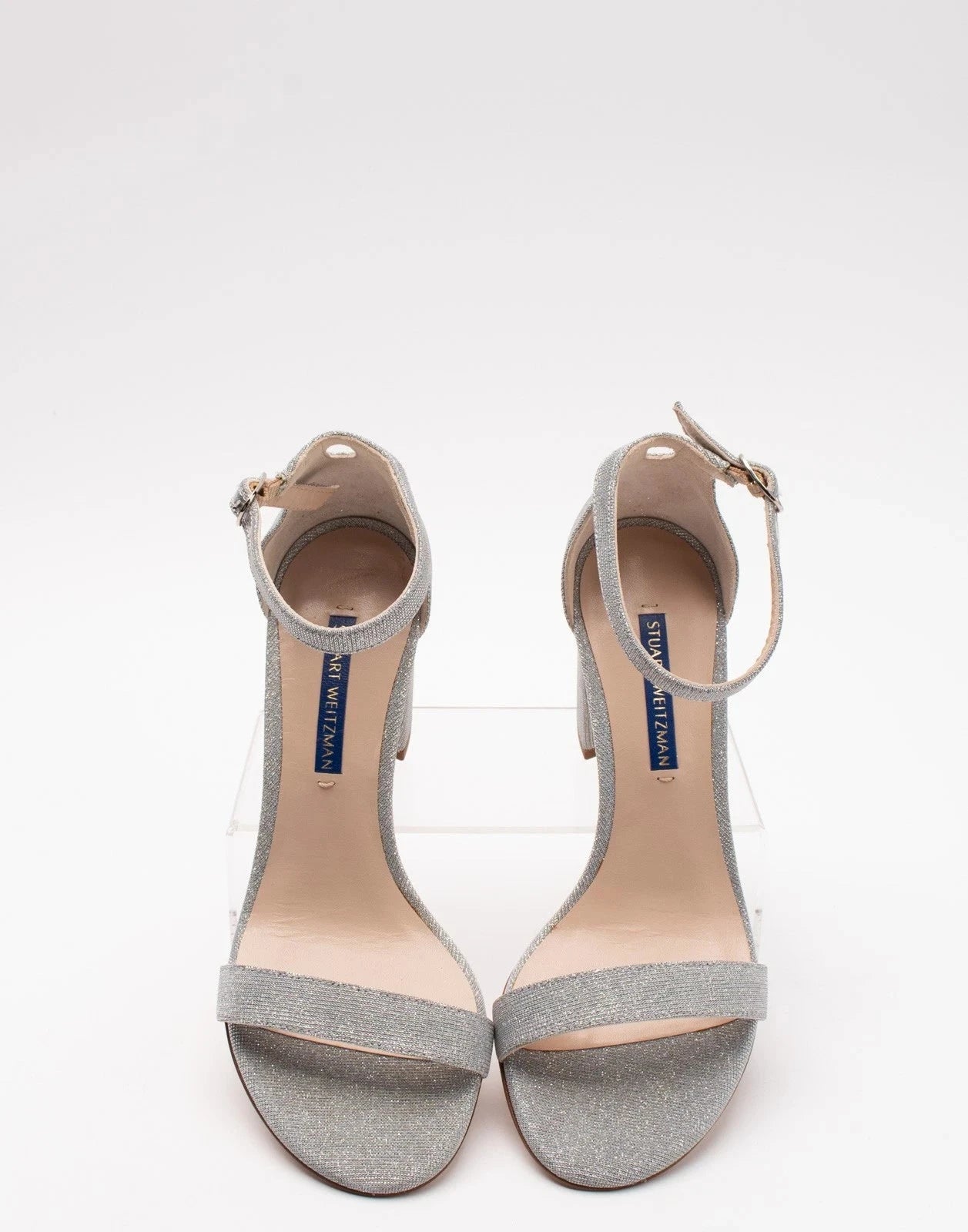 STUART WEITZMAN Shoe STUART WEITZMAN Nearlynude Glitter Ankle Strap Sandals