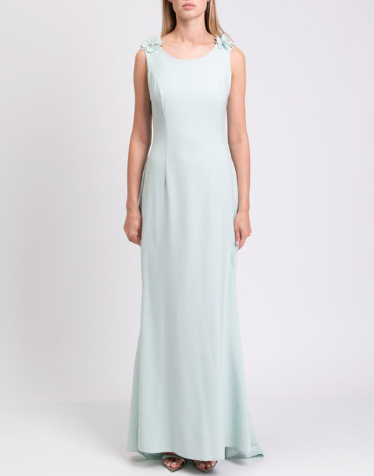 MONCHO HEREDIA Flower-Embellished Maxi Dress