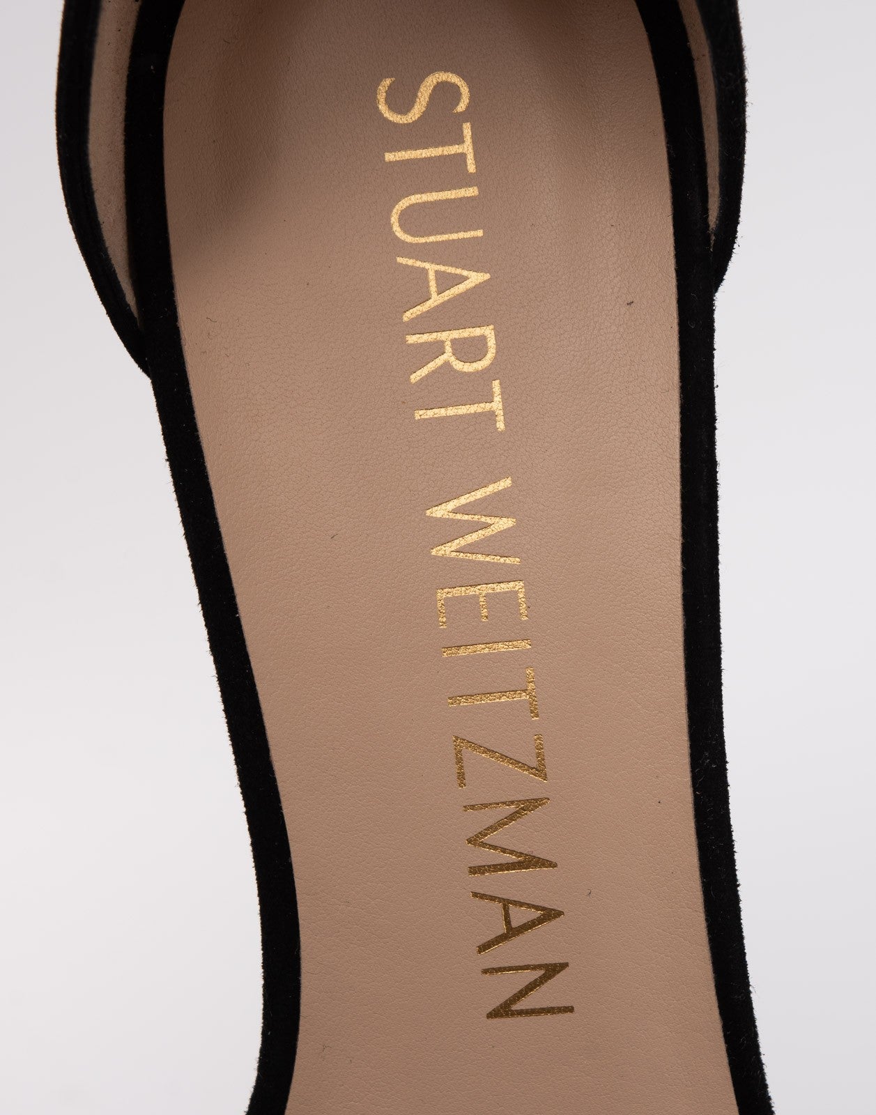 STUART WEITZMAN Suede Rhinestone Sandals