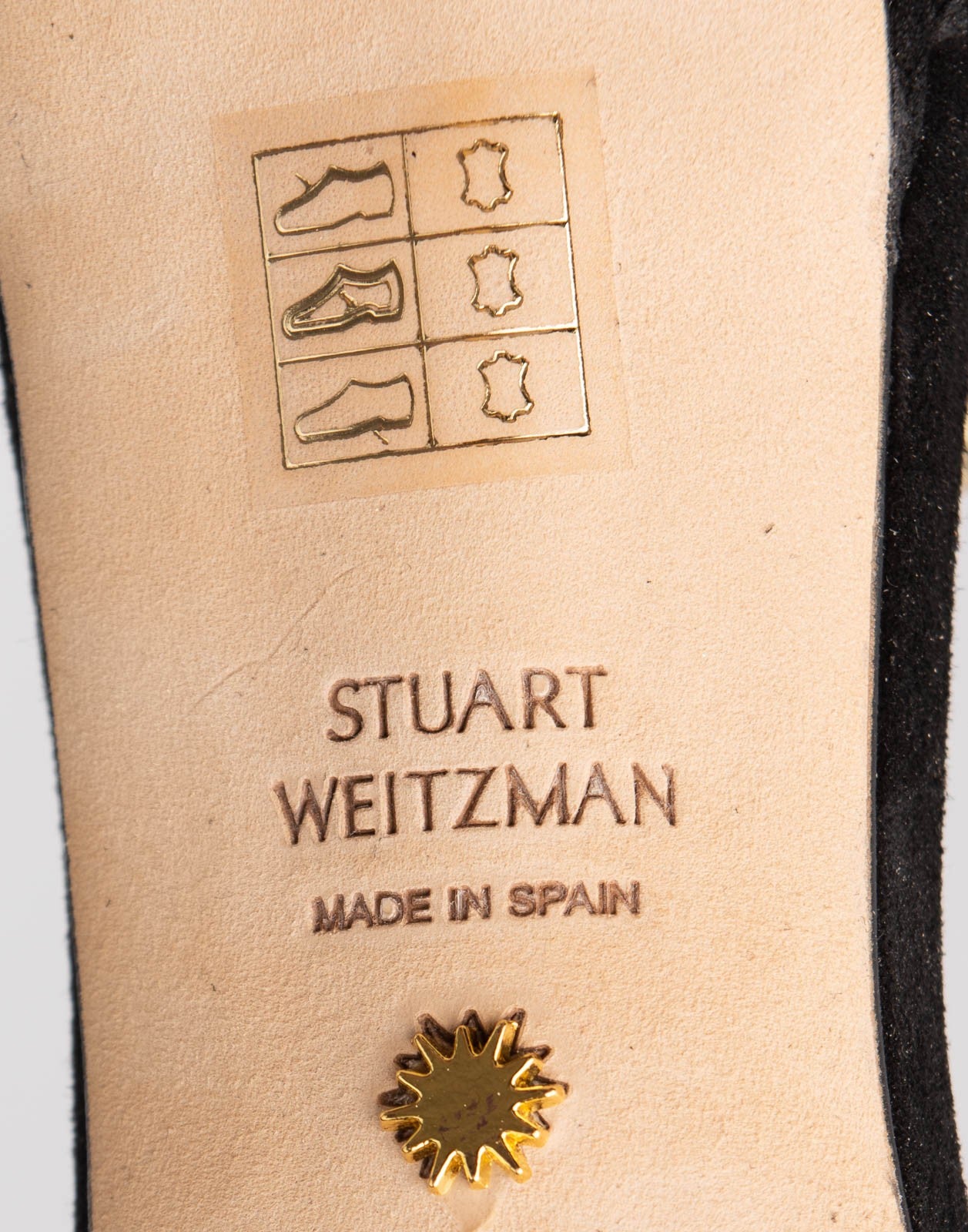STUART WEITZMAN Suede Rhinestone Sandals