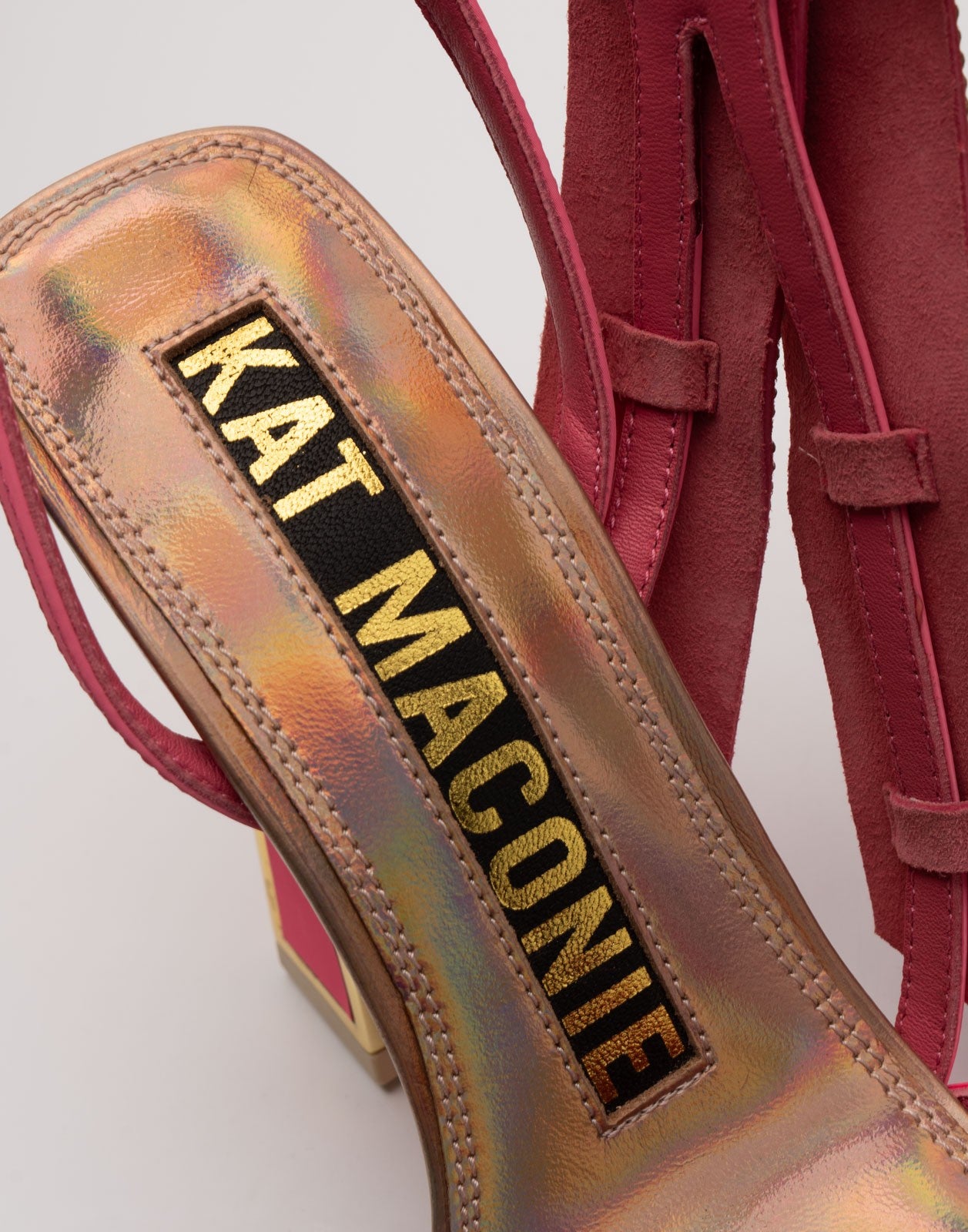 KAT MACONIE Patent Leather Rhinestone Bow Shoes