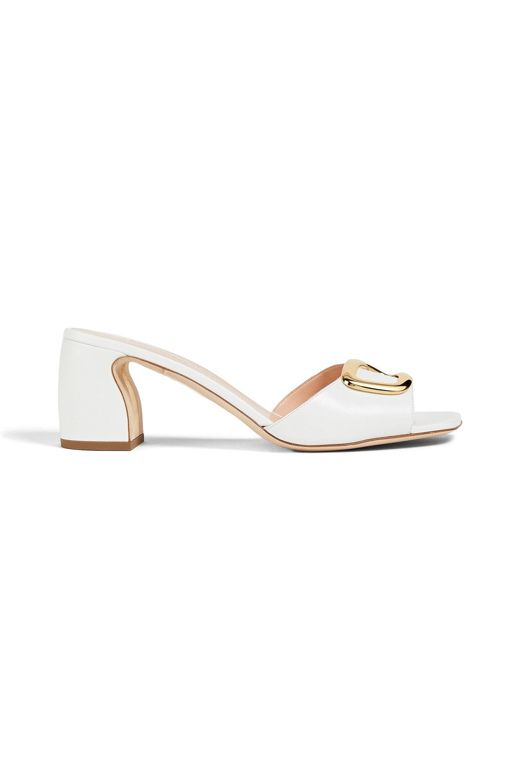 Rupert Sanderson Leather Mule Sandals Buckle