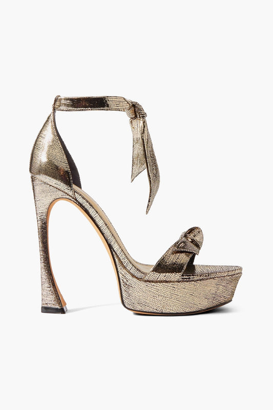 ALEXANDRE BIRMAN Metallic Leather Platform Sandals