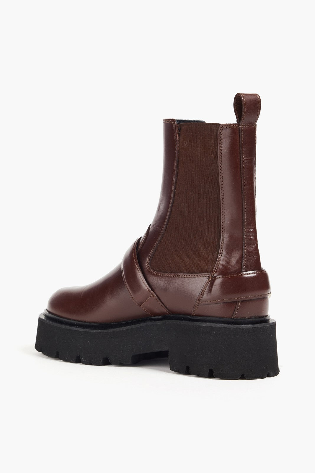 SANDRO Leather Ankle Boots Pull On