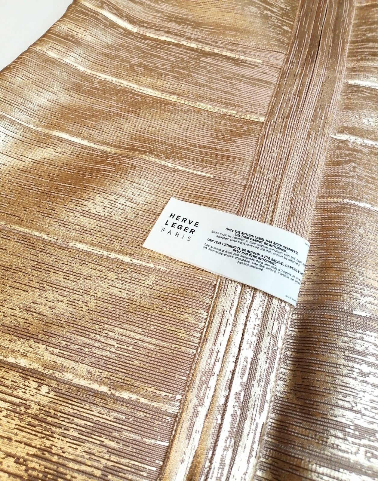 Hervé Léger Knitted Mini Bandage Dress Zipped Back Bardot Neck