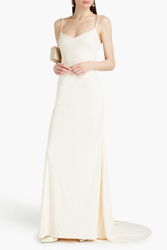 THEIA Wedding Gown Lace-Up Sides Ivory Train Back