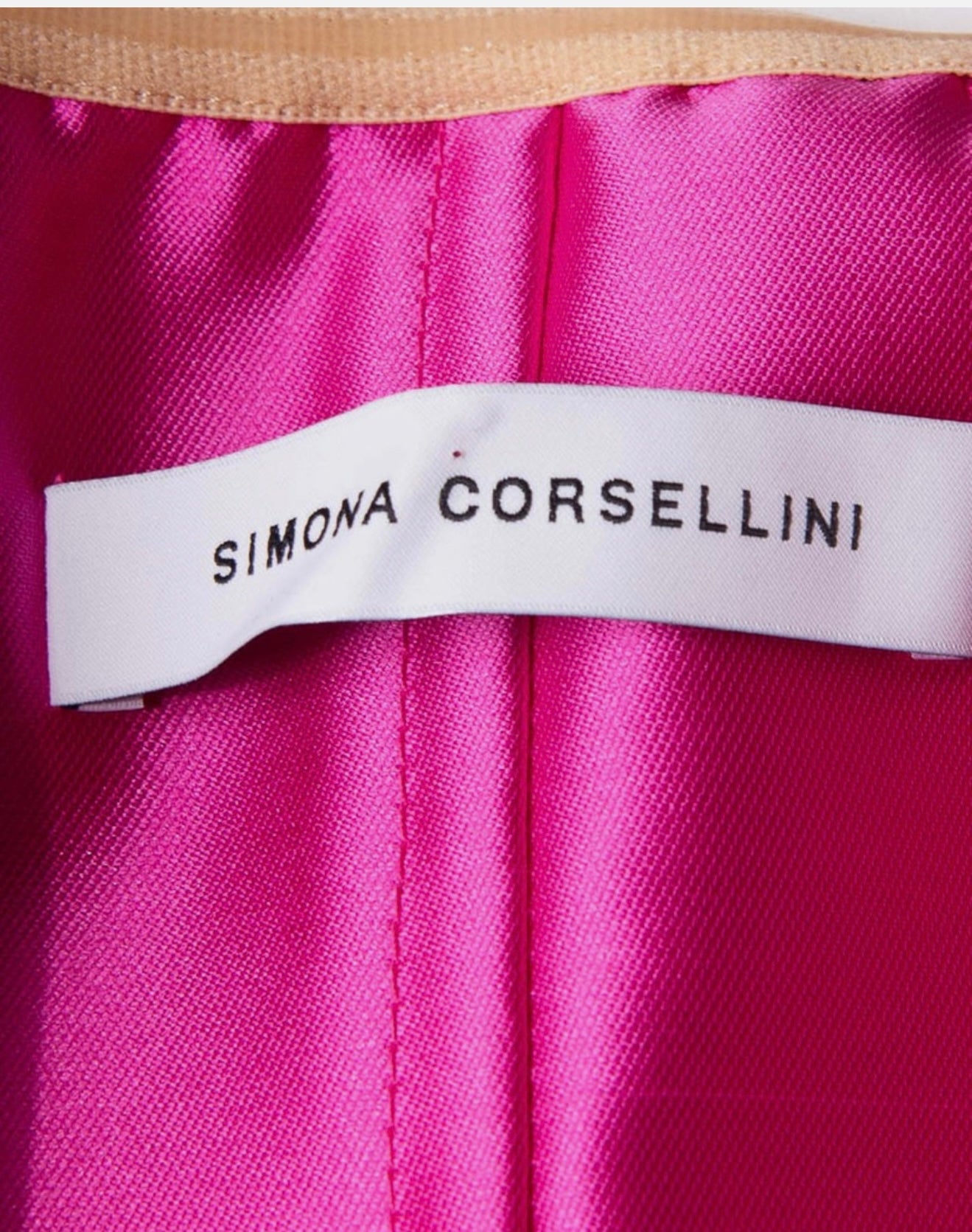 SIMONA CORSELLINI Trapeze Mini Dress S Pink