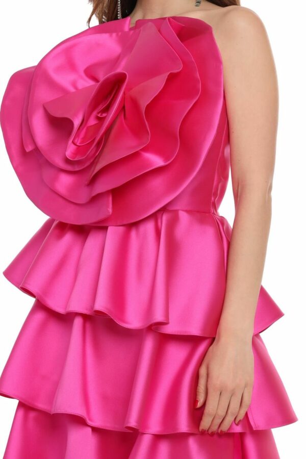 SIMONA CORSELLINI Trapeze Mini Dress S Pink