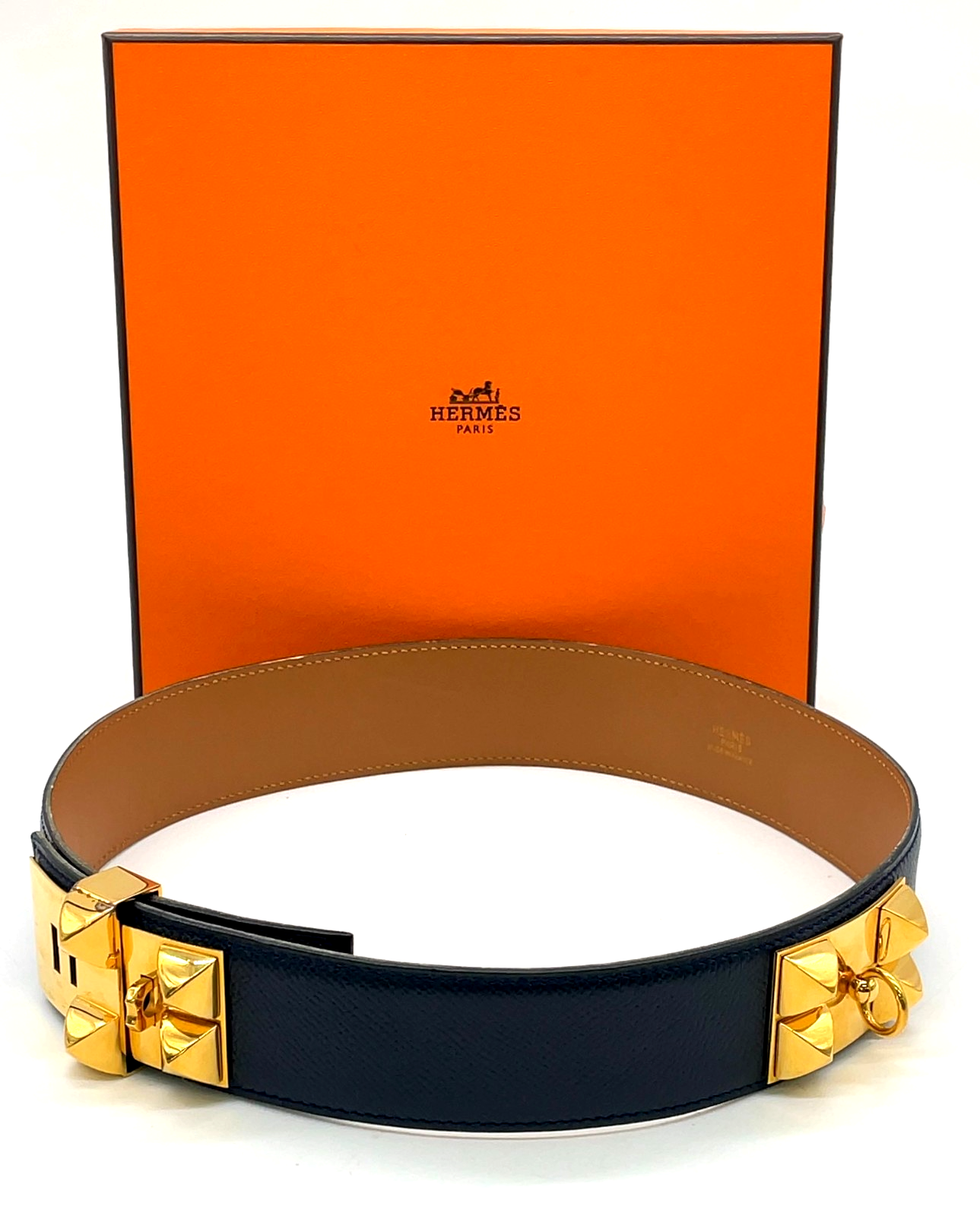 Hermès belt Hermès Collier de Chien Studded Leather Belt – GD 65