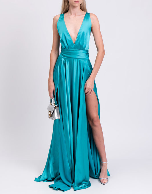 Atelier Legora Satin Maxi Dress