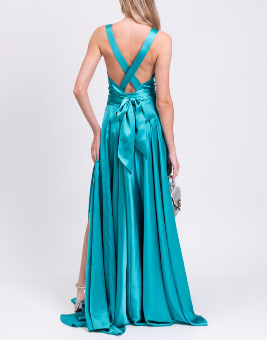 Atelier Legora Satin Maxi Dress