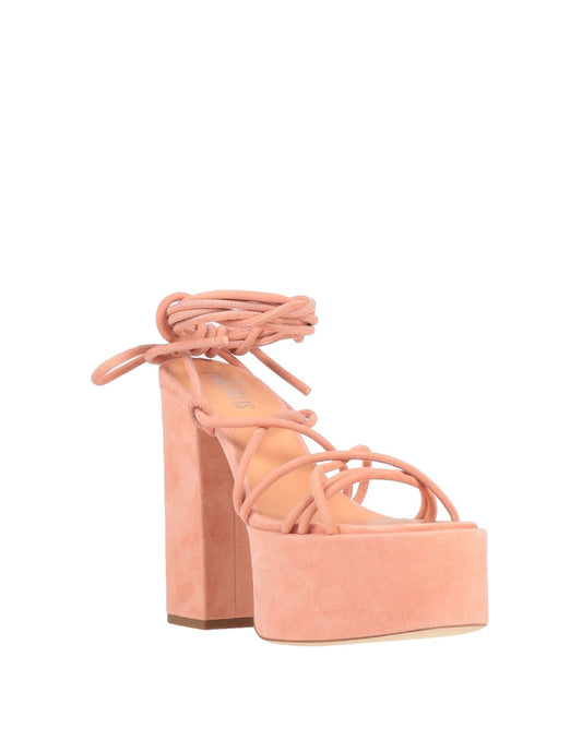 Paris Texas Pink Leather Strappy Sandals