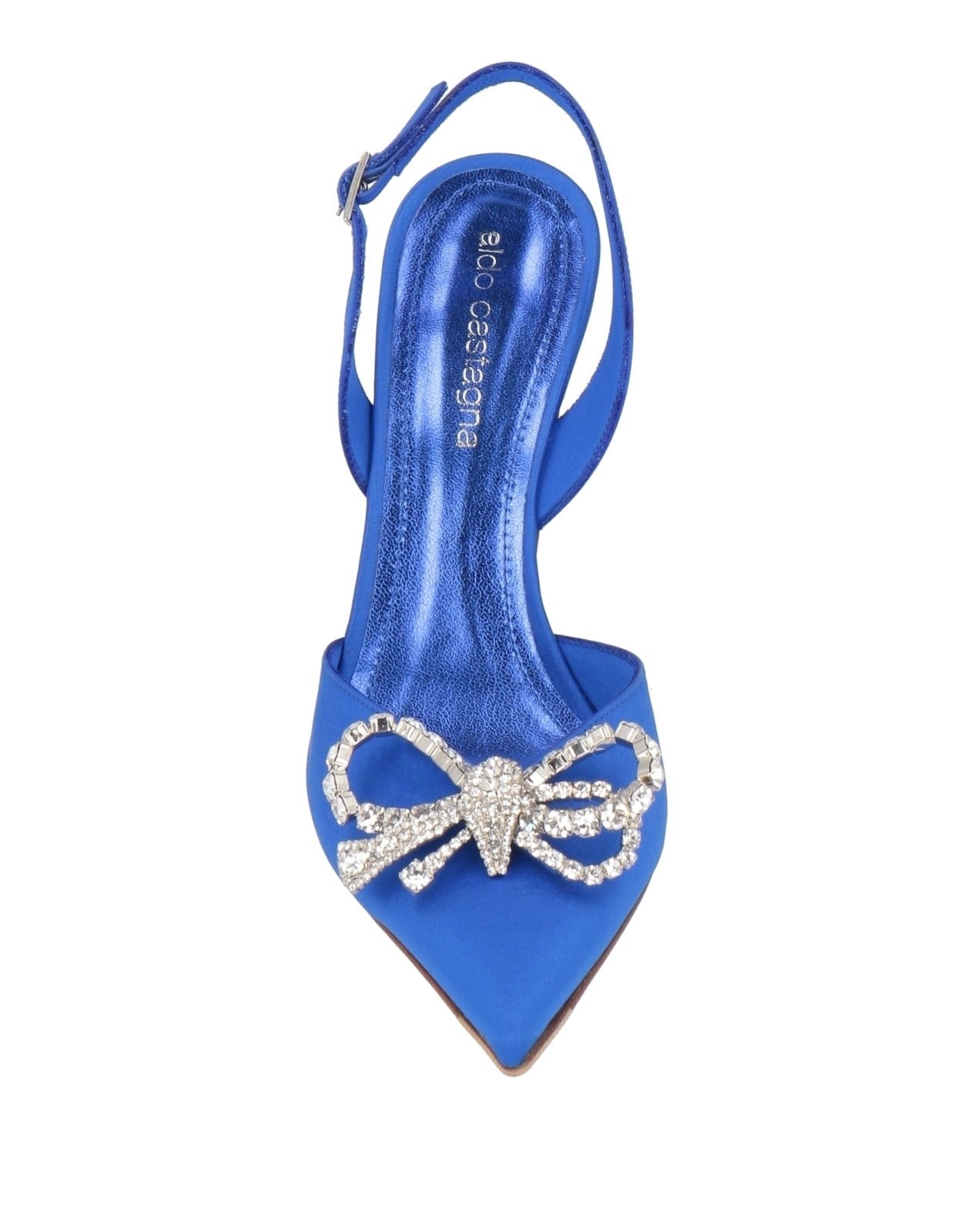 Aldo Castagna Blue Satin Slingback Shoes