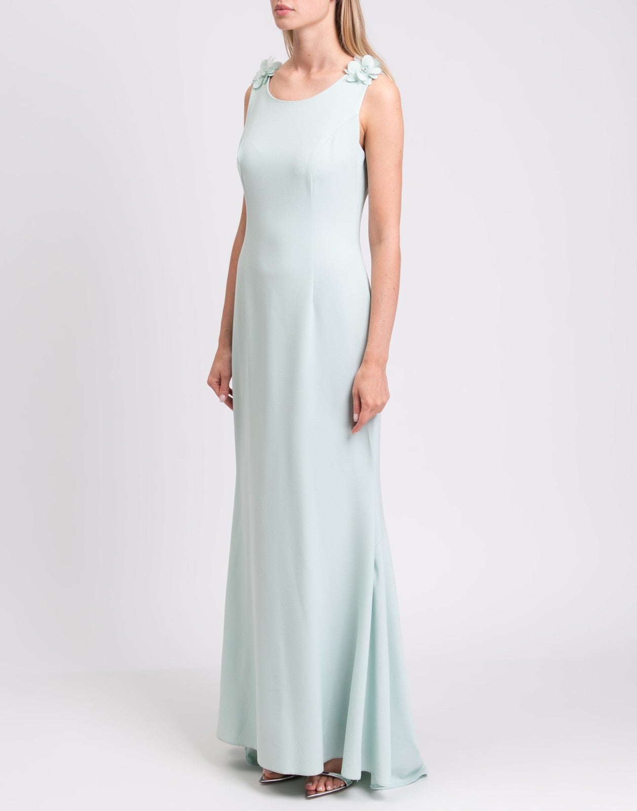 MONCHO HEREDIA dress MONCHO HEREDIA Flower-Embellished Maxi Dress